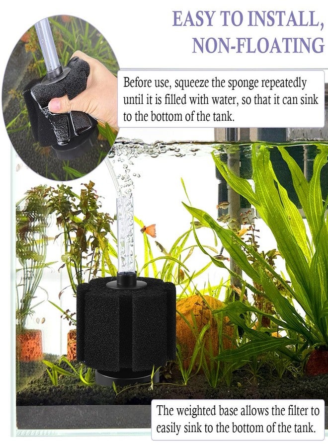 FEDOUR Aquarium Sponge Filter, Ultra Quiet Aeration Bio Sponge Filters for Breeding Fry Shrimp Betta Fish Tank, Efficient Submersible Aquarium Filter for up to 100Gallon Tank (M for up to 50gallon) - Image 3